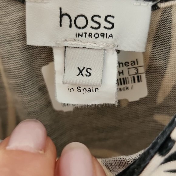 Hoss Intropia Tropical Print Double Scoop  Neck Tank Jumpsuit Romper XS box14 - Picture 7 of 11